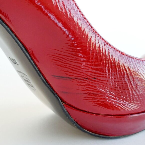 Pierre Hardy Red Patent Leather Platform Pumps Size 38.5 / US 8 - Picture 11 of 11